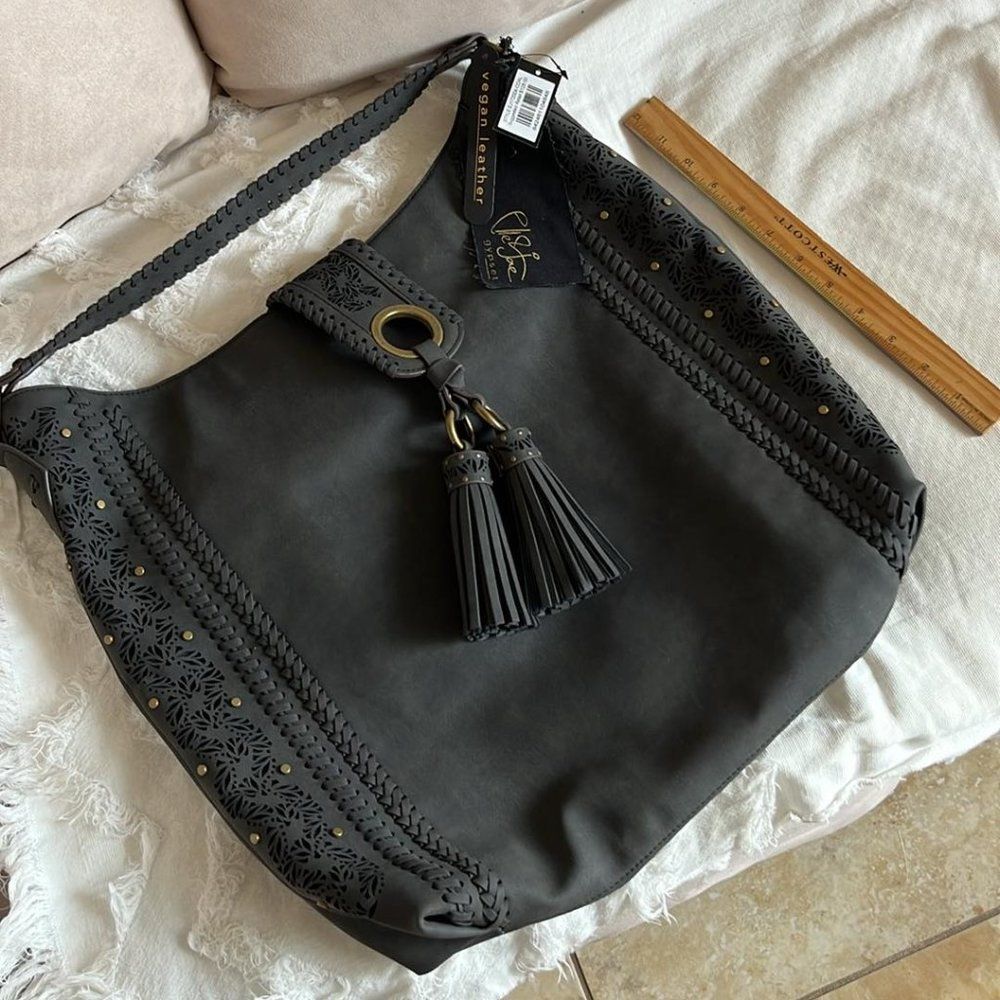 Anthropologie Faux Suede Blue Gray Tote Bag – NWT